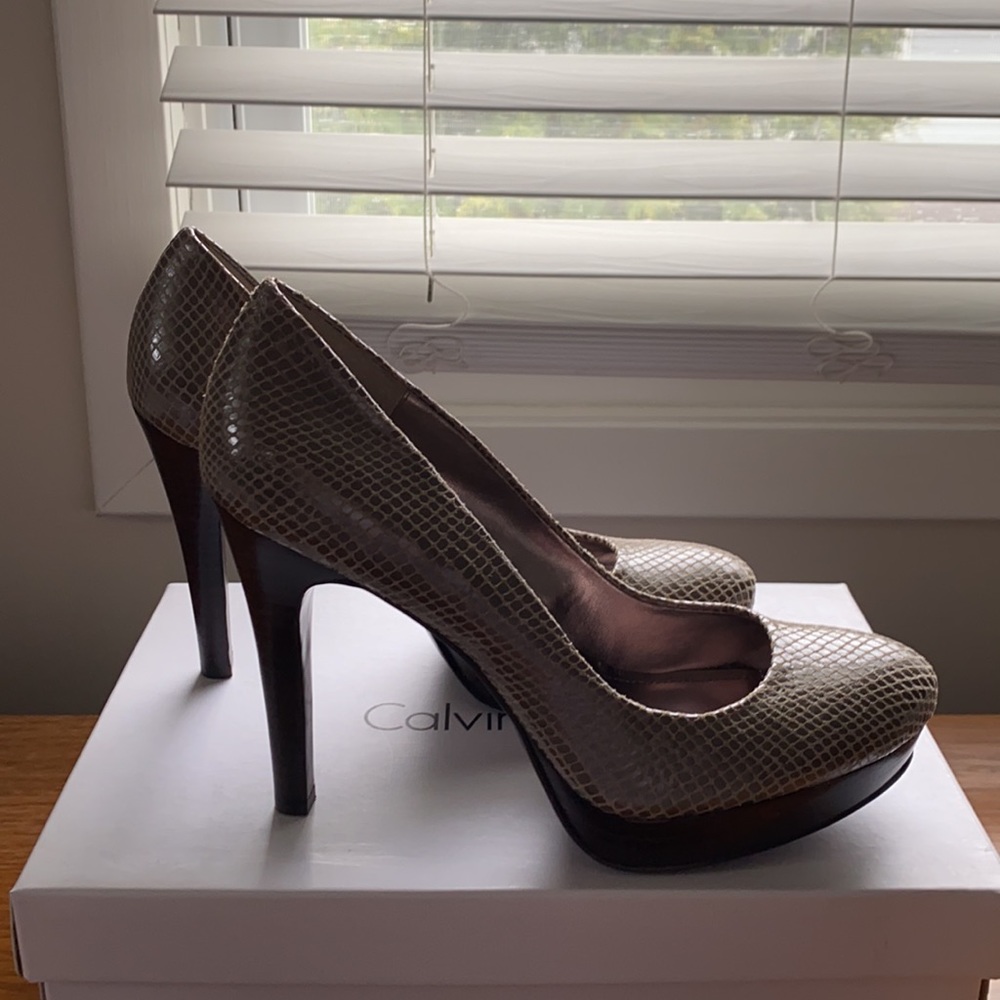 Calvin Klein Karsyn Metallic Python Pump - image 3